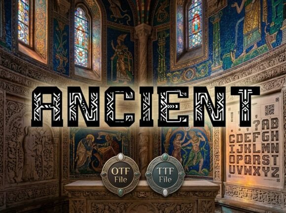 Ancient: A Tribal Geometric Display Typeface