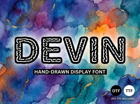Devin: The Raw, Expressive Display Font for Bold Brands