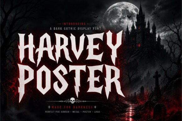 Harvey Poster: Bold Gothic Display Font