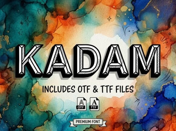 Kadam: A Bold 3D Display Font for Modern Design