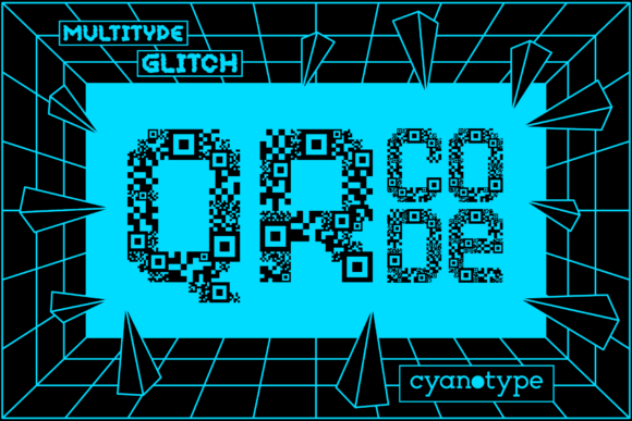MultiType Glitch QR Code: A Modern Pixel Display Font
