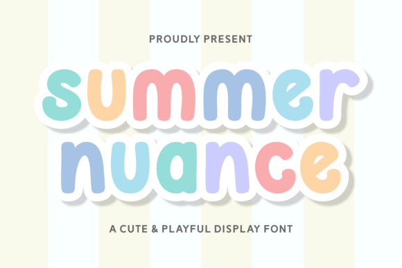 Summer Nuance: A Cute & Unique Display Font for Playful Designs