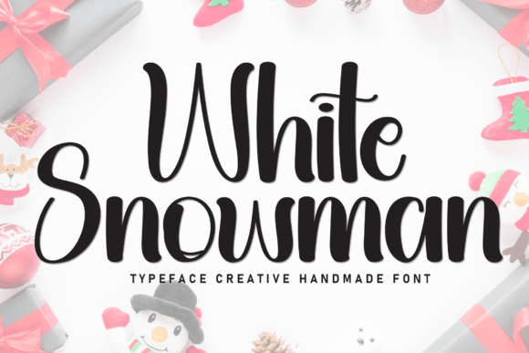 White Snowman: A Charming Handwritten Display Font