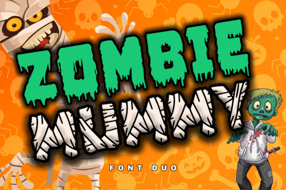 Zombie Mummy: A Playful Display Font for Creative Projects